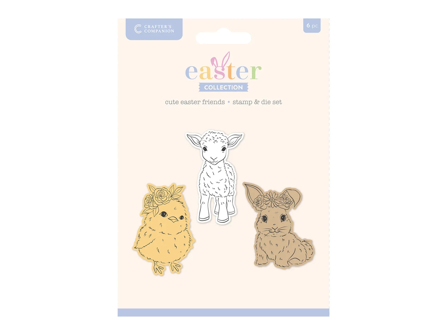 Crafter's Companion Easter Collection Stamp & Die - Cute Easter Friends