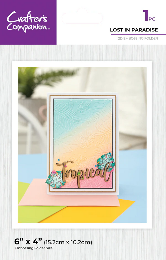 Crafter's Companion 6" x 4" Embossing Folder - Lost In Paradise