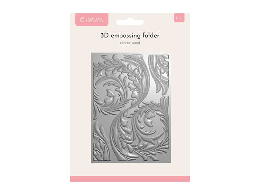 Crafter’s Companion 5″ x 7″ 3D Embossing Folder - Carved Wood