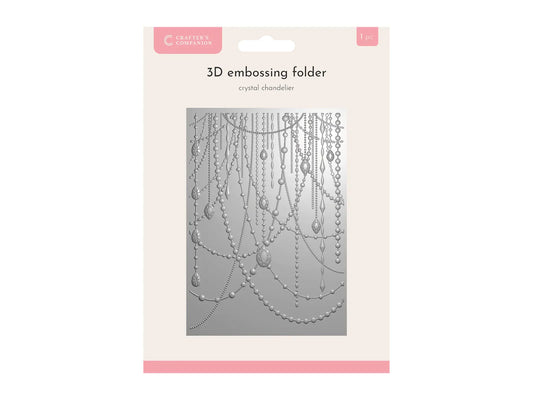 Crafter’s Companion 5″ x 7″ 3D Embossing Folder - Crystal Chandelier