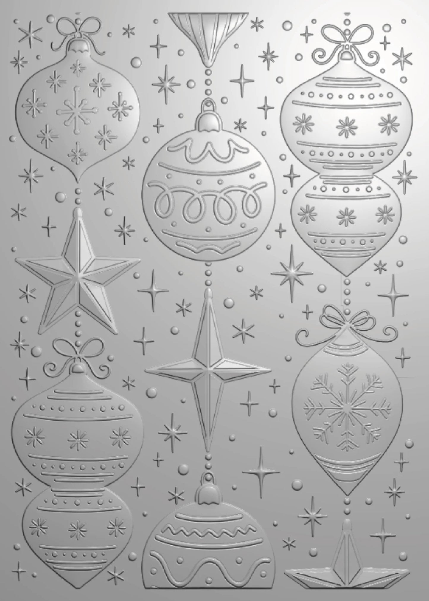 Crafter's Companion 3D Embossing Folder 5.5" x 5.5" -  Dazzling Baubles