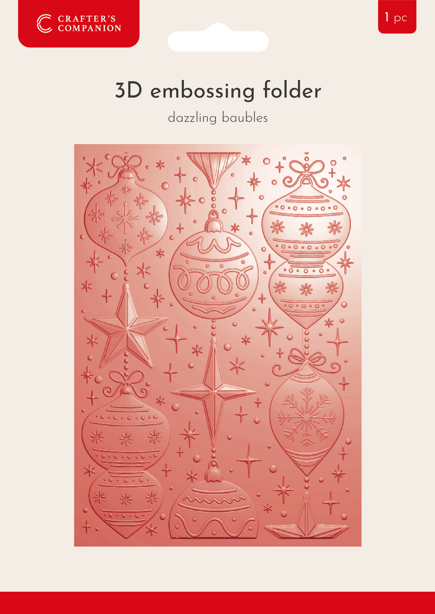 Crafter's Companion 3D Embossing Folder 5.5" x 5.5" -  Dazzling Baubles