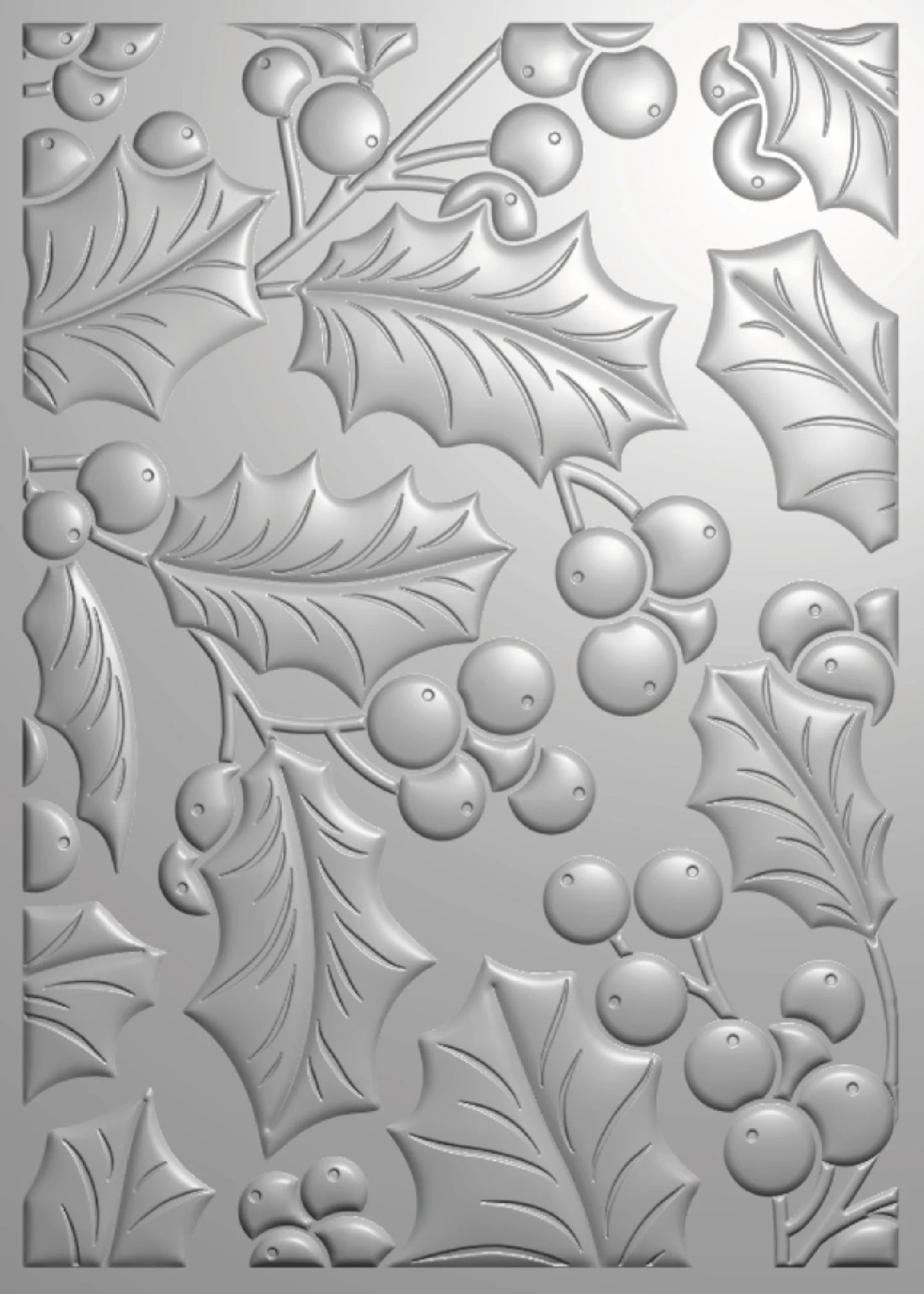 Crafter's Companion 3D Embossing Folder 5.5" x 7.5" - Flourishing Holly