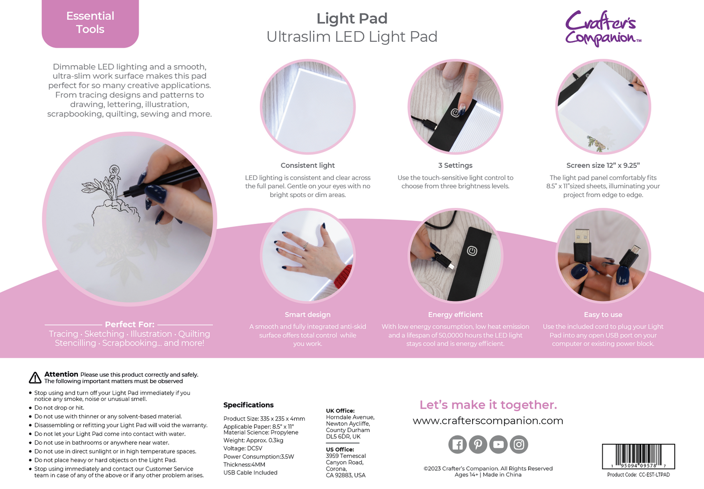 Crafter's Companion - Essential Tools - Light Pad