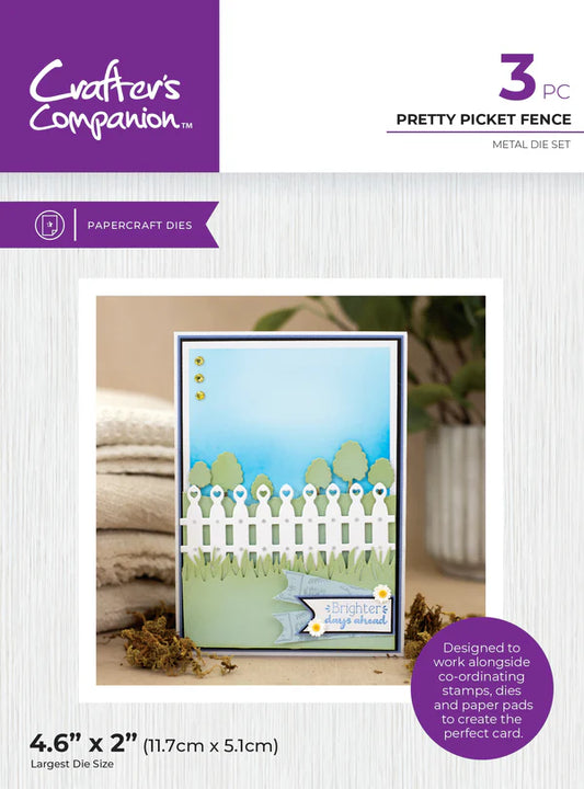Crafter's Companion Garden Collection Metal Die - Pretty Pickett Fence