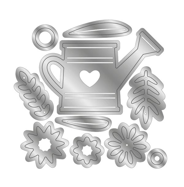 Crafter's Companion Garden Collection Metal Die - Watering Can and Florals