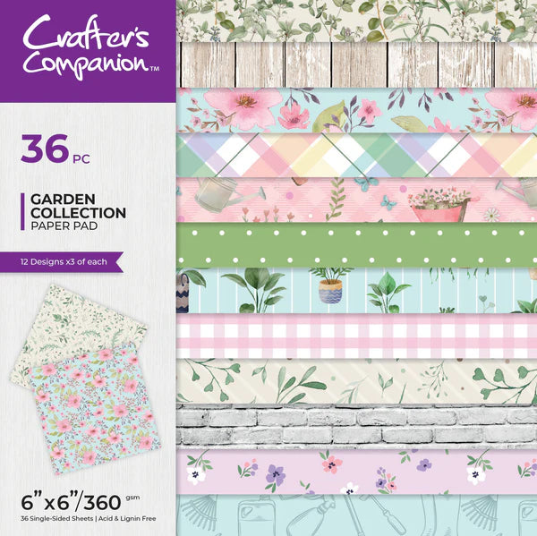 Crafter's Companion Garden Collection Paper Pad 6"x6"