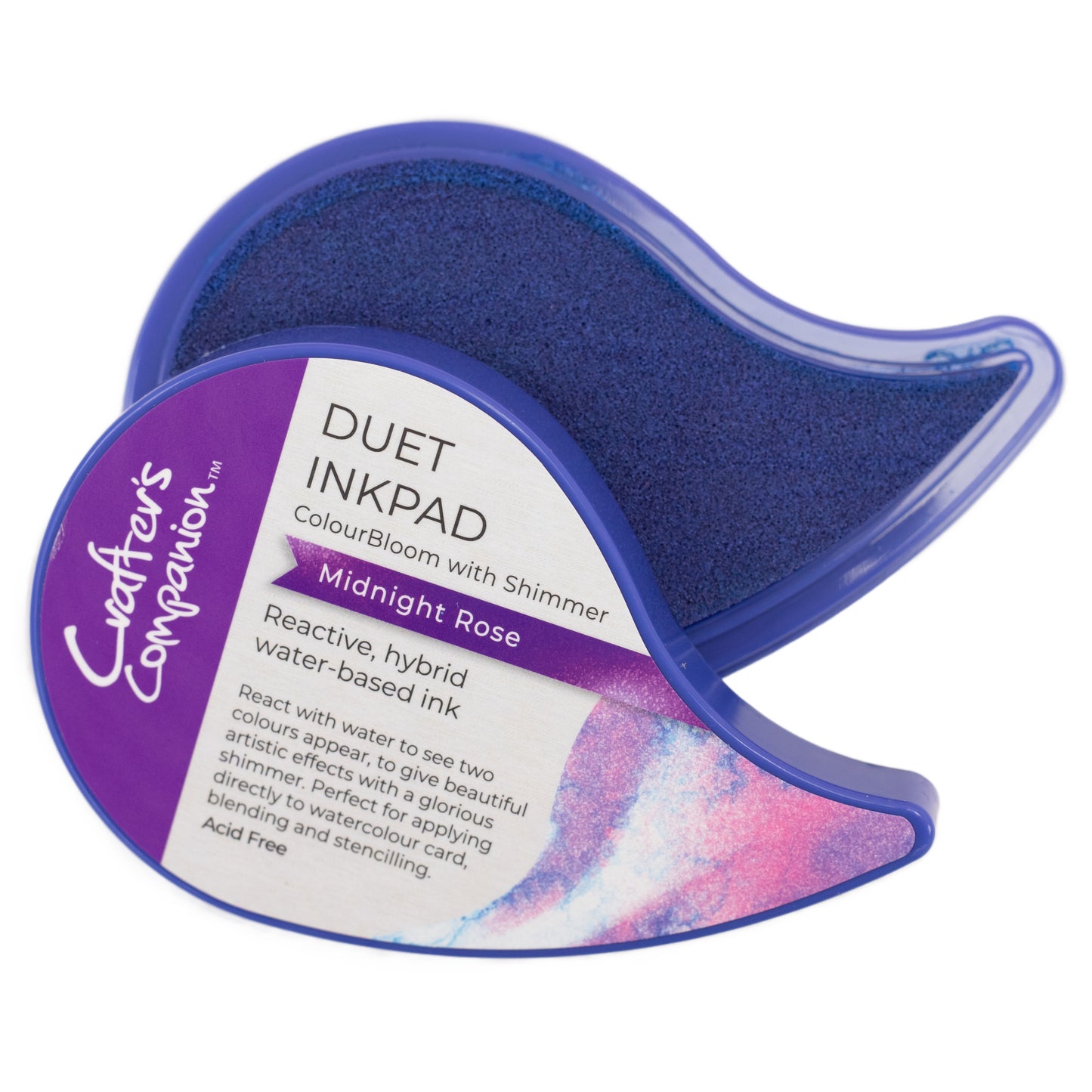 Crafter's Companion Duet ColourBloom Shimmer Inkpad - Midnight Rose