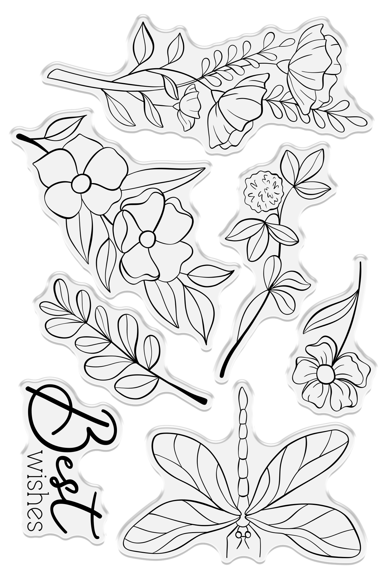 Crafters Companion - Inking & Stamping - Clear Acrylic Stamp - Best Wishes