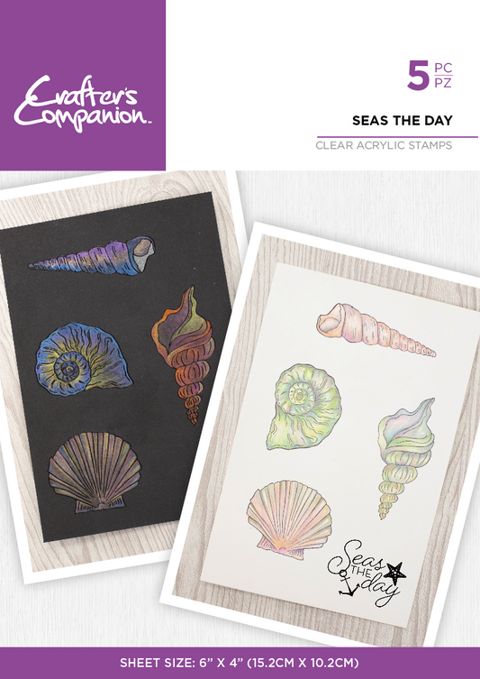 Crafters Companion - Inking & Stamping - Clear Acrylic Stamp - Seas the Day