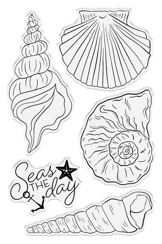 Crafters Companion - Inking & Stamping - Clear Acrylic Stamp - Seas the Day