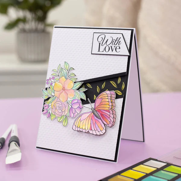 Crafters Companion - Inking & Stamping - Clear Acrylic Stamp - With Love