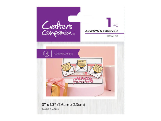 Crafter’s Companion love is in the Air Metal Die - Always & Forever