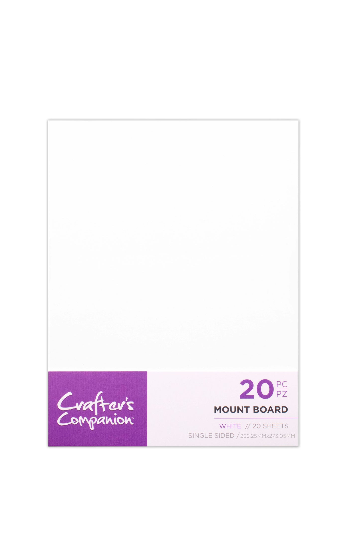 Crafters Companion Mount Board 8.75” x 10.75” (20PK)