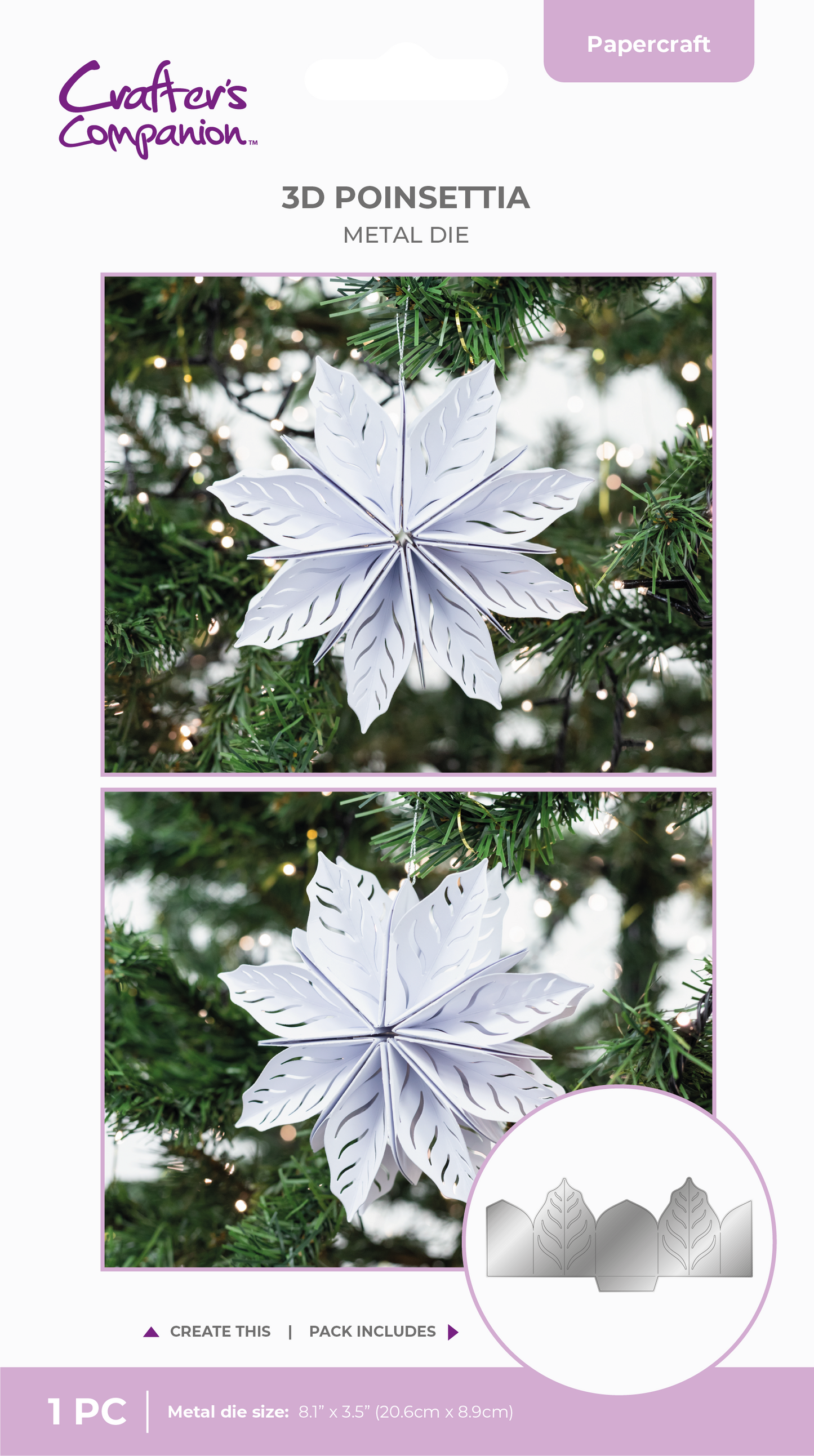 Crafter’s Companion Metal Die - 3D Poinsettia 