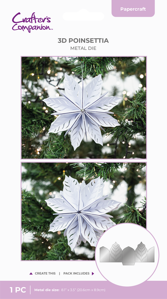 Crafter’s Companion Metal Die - 3D Poinsettia 