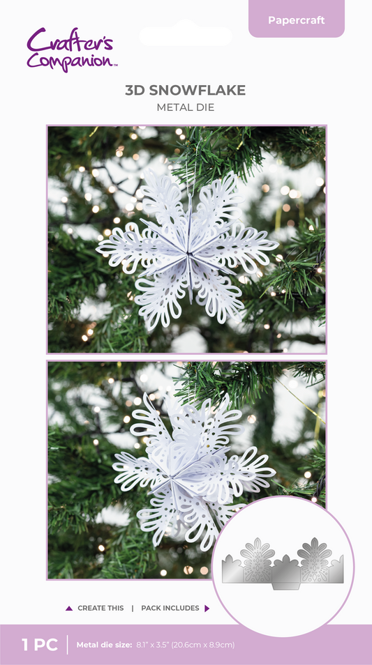 Crafter’s Companion Metal Die - 3D Snowflake