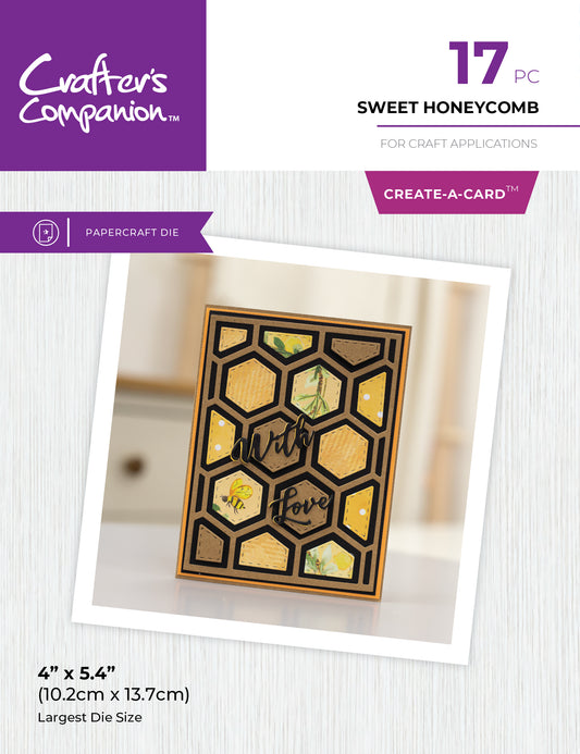 Crafter's Companion Metal Dies Create a Card - Sweet Honeycomb