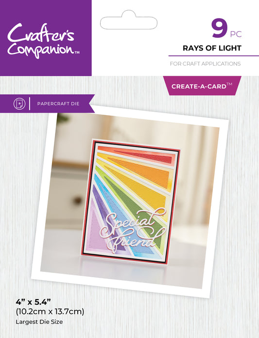 Crafter's Companion Metal Dies Create a Card - Rays of Light