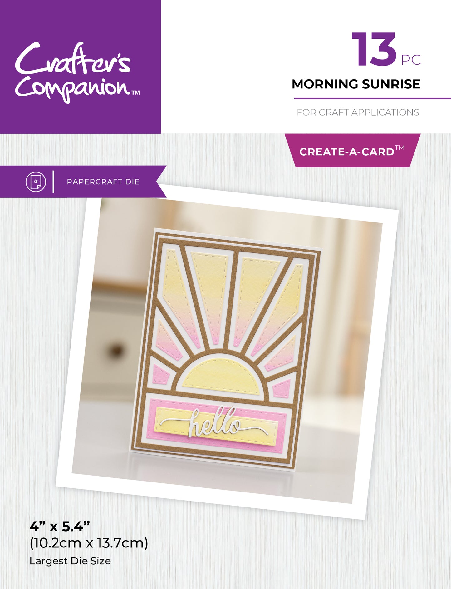 Crafter's Companion Metal Dies Create a Card - Morning Sunrise