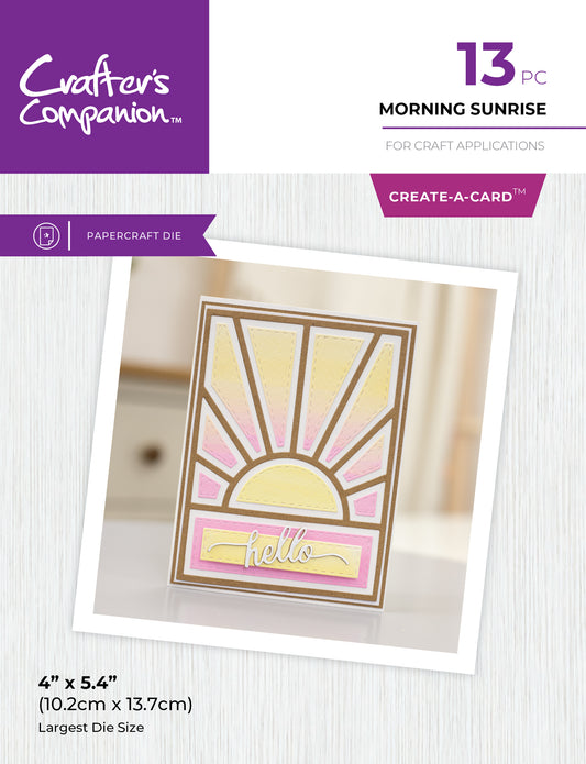 Crafter's Companion Metal Dies Create a Card - Morning Sunrise