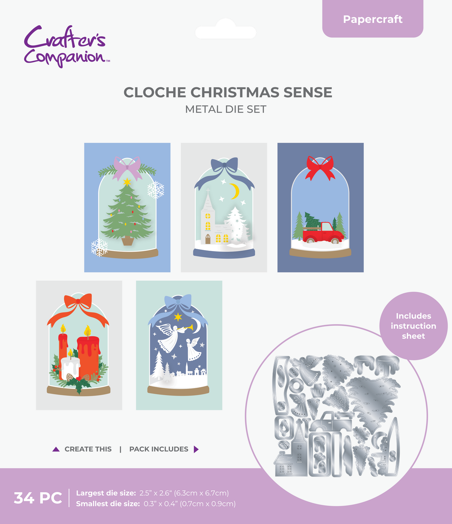 Crafters Companion Metal Die - Cloche Christmas Sense