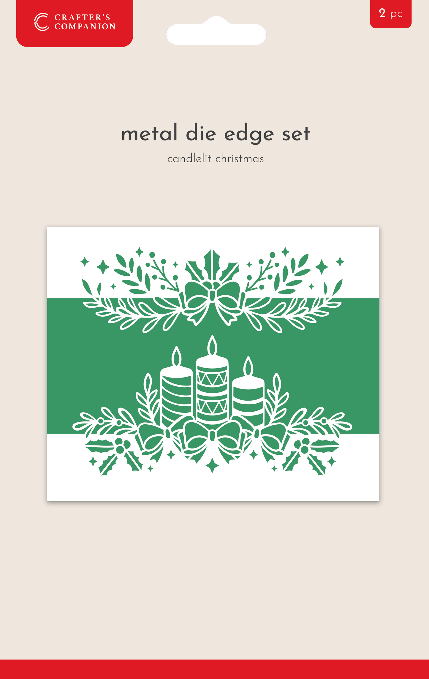 Crafter's Companion Metal Die Edge Set - Candlelit Christmas