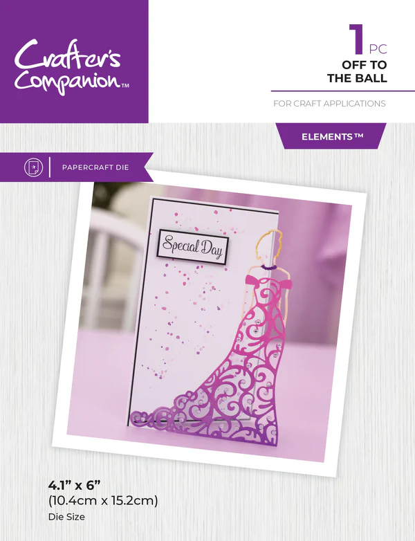 Crafter's Companion Metal Die Edgeable - Off To The Ball