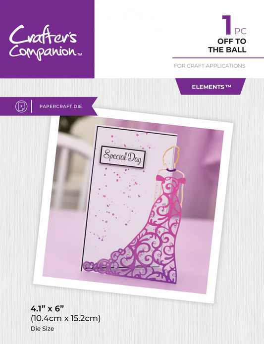 Crafter's Companion Metal Die Edgeable - Off To The Ball