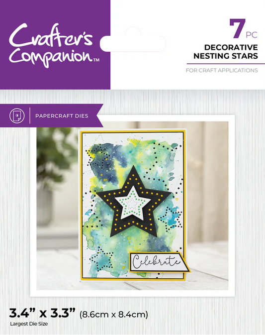 Crafter's Companion Metal Dies Elements - Decorative Nesting Stars