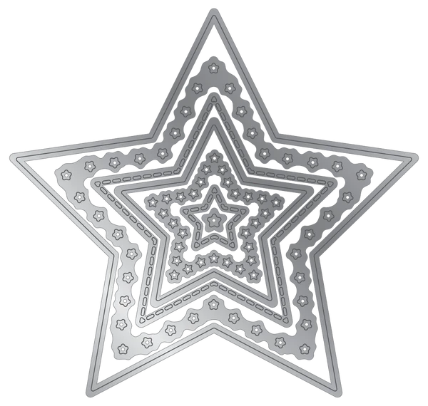 Crafter's Companion Metal Dies Elements - Decorative Nesting Stars