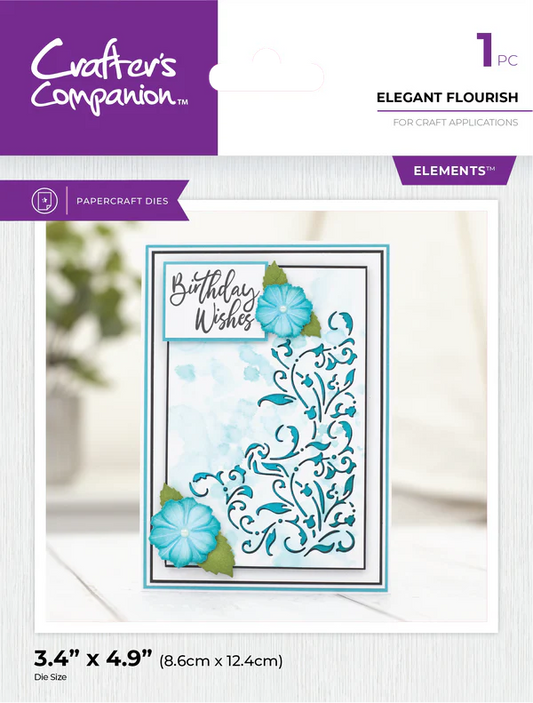 Crafter's Companion Metal Die Elements - Elegant Flourish