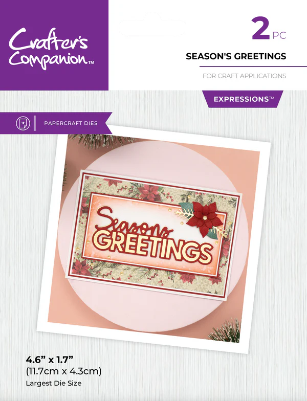 Crafter's Companion Metal Die Expression - Seasons Greetings