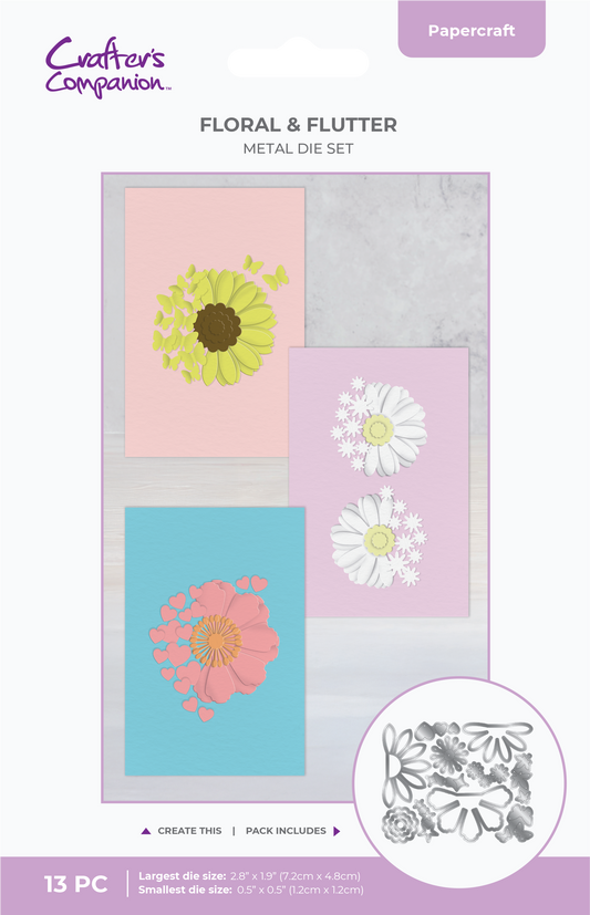 Crafter's Companion Metal Die - Floral & Flutter