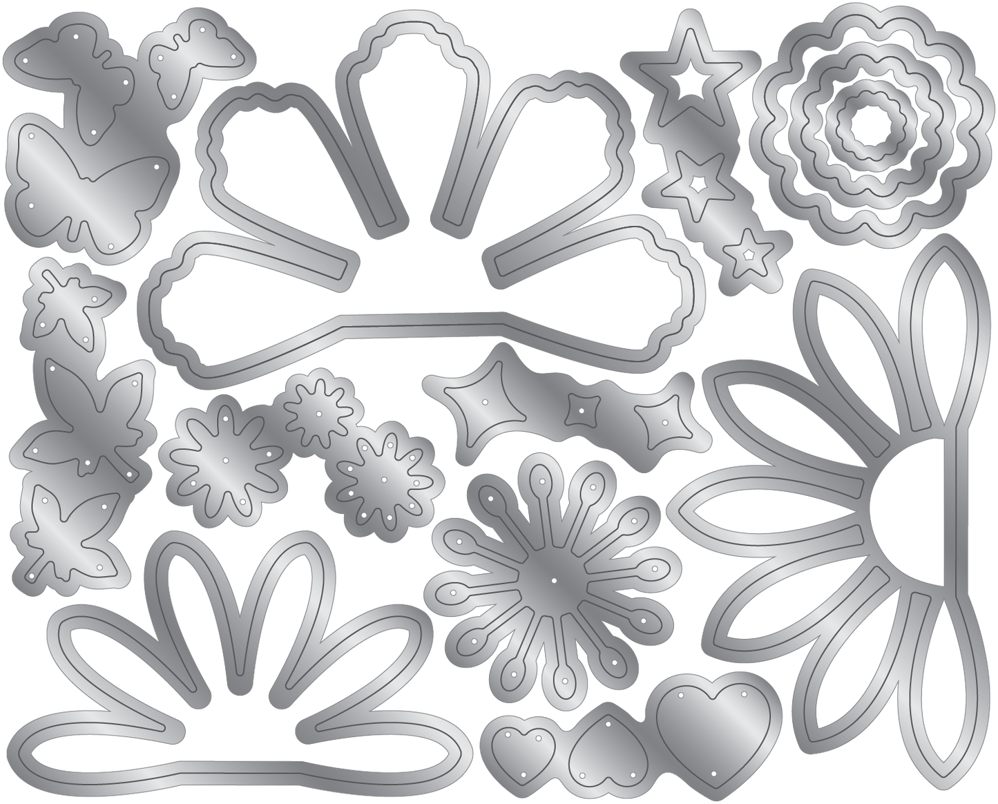 Crafter's Companion Metal Die - Floral & Flutter