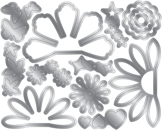 Crafter's Companion Metal Die - Floral & Flutter
