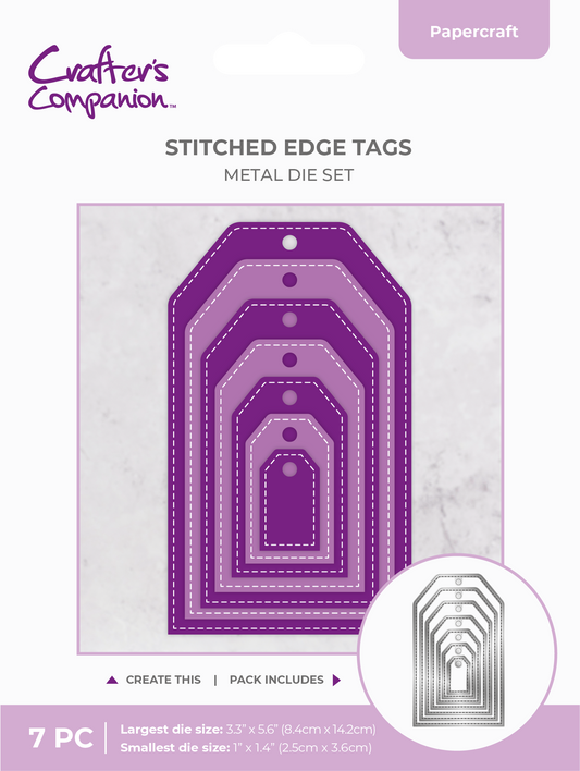 Crafter's Companion Metal Die - Stitched Edge Tags