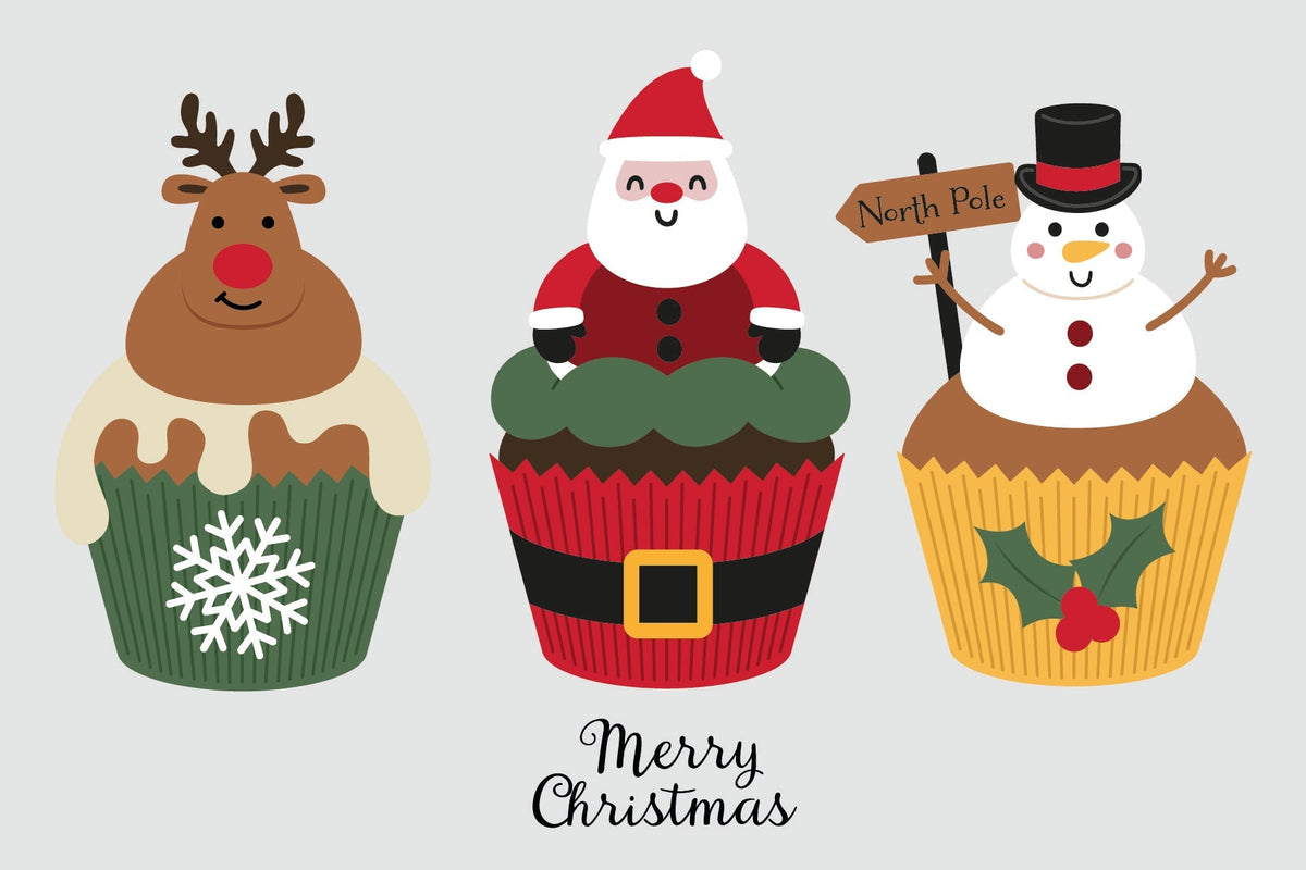 Crafter's Companion Die & Stencil Set - Christmas Cupcakes