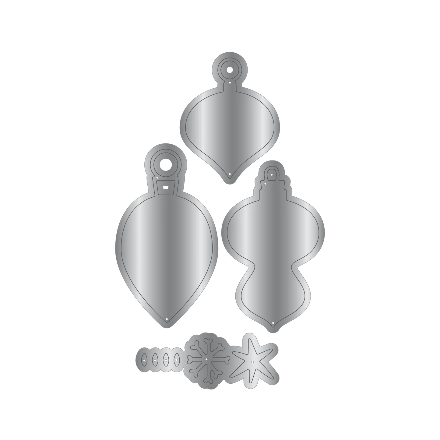 Crafters Companion Metal Die Christmas Embellishment - Baubles