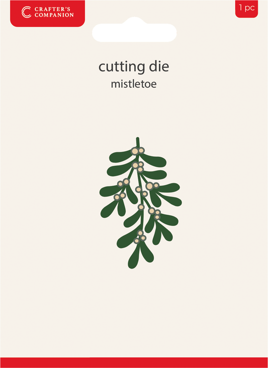 Crafters Companion Metal Die Christmas Embellishment - Mistletoe