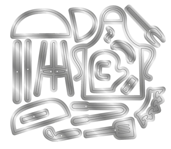 Crafter's Companion Modern Man Metal Die - King of the Grill