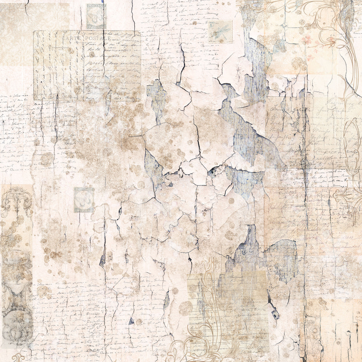 Crafters Companion 12” x 12” Paper Pad - Distressed Florals