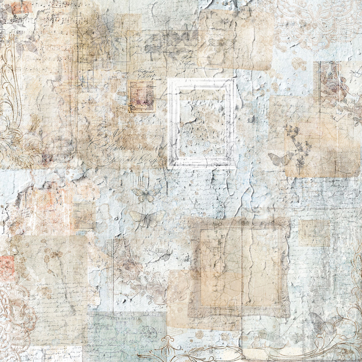 Crafters Companion 12” x 12” Paper Pad - Distressed Florals