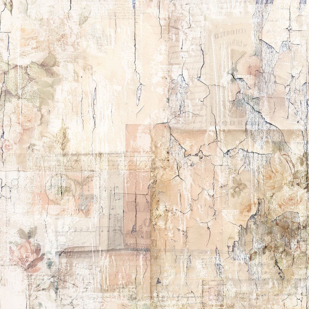 Crafters Companion 12” x 12” Paper Pad - Distressed Florals