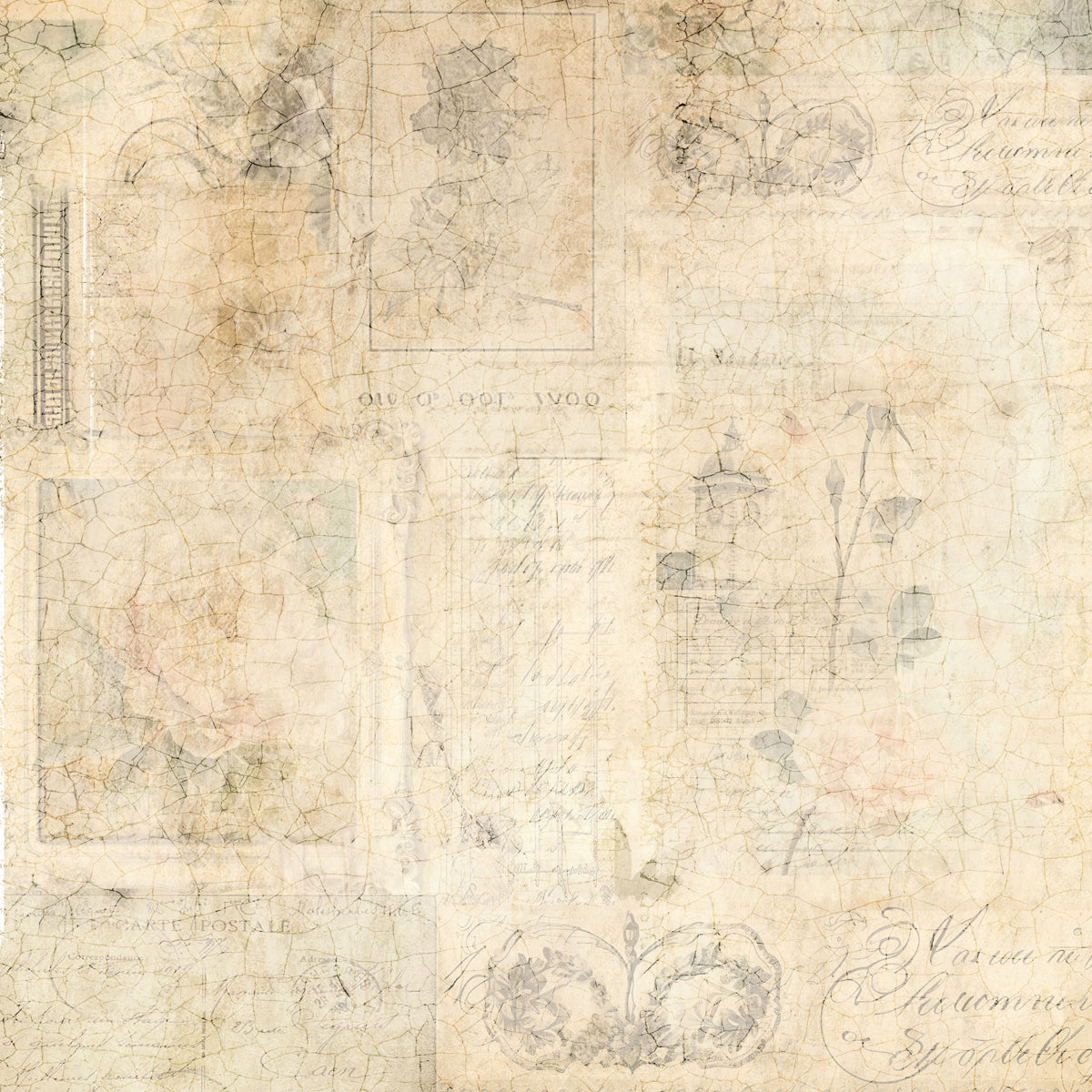 Crafters Companion 12” x 12” Paper Pad - Distressed Florals