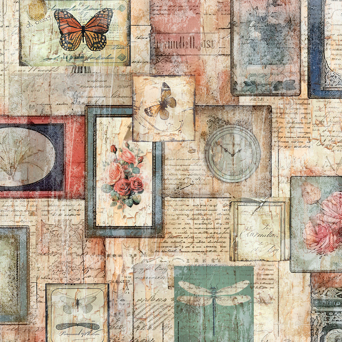 Crafters Companion 12” x 12” Paper Pad - Distressed Florals