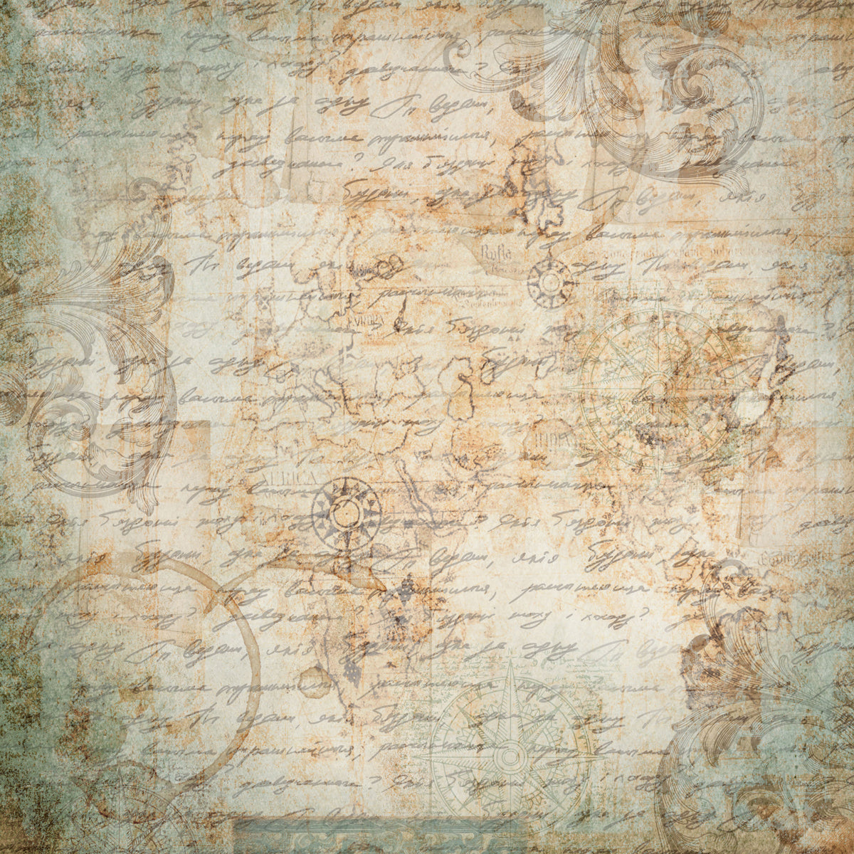 Crafters Companion 12” x 12” Paper Pad - Vintage Scrapbook