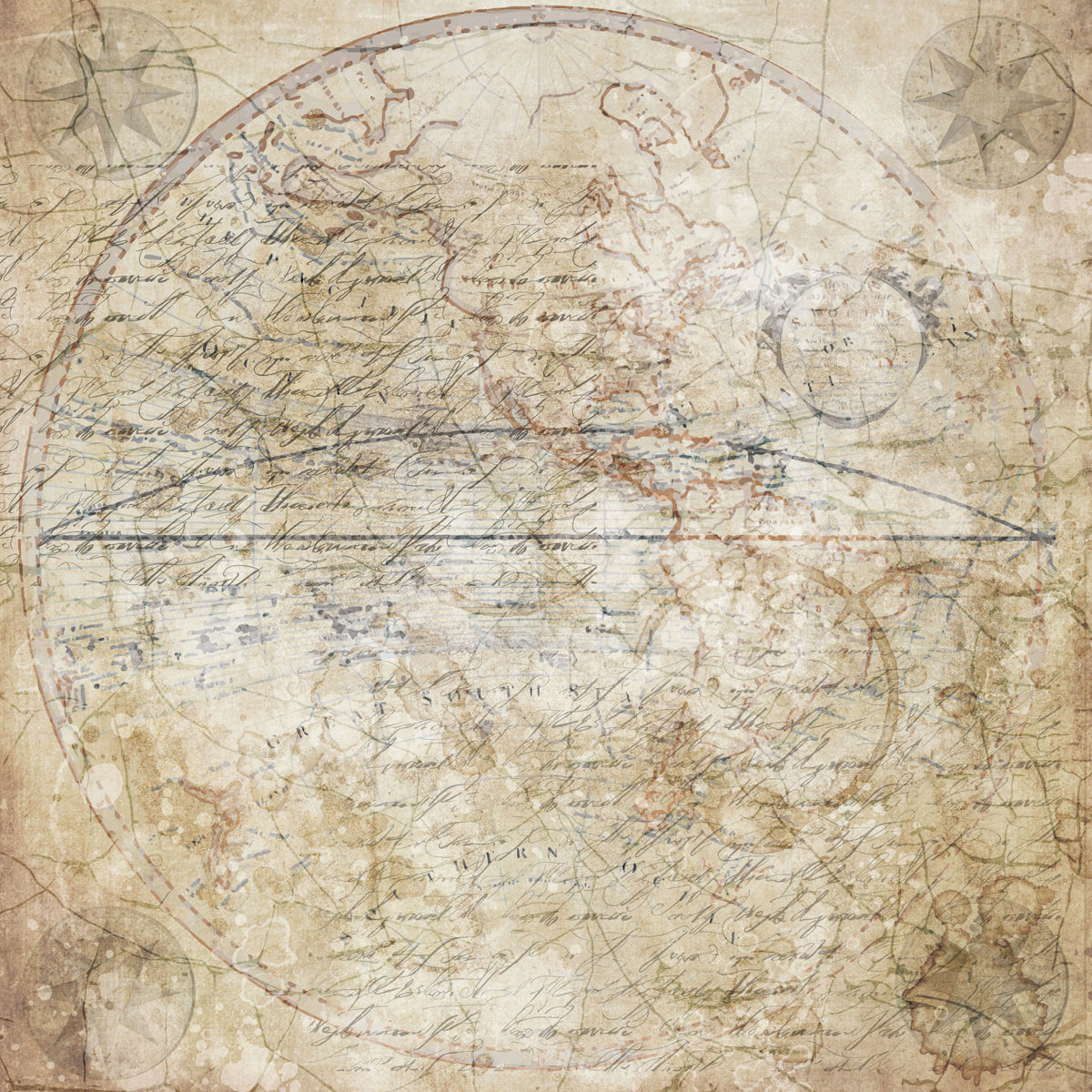 Crafters Companion 12” x 12” Paper Pad - Vintage Scrapbook