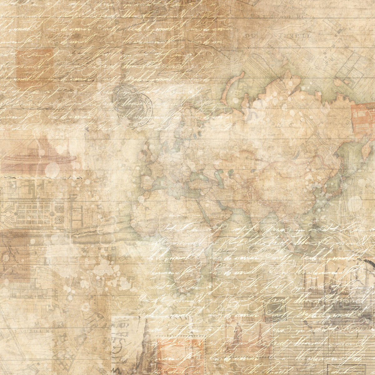 Crafters Companion 12” x 12” Paper Pad - Vintage Scrapbook