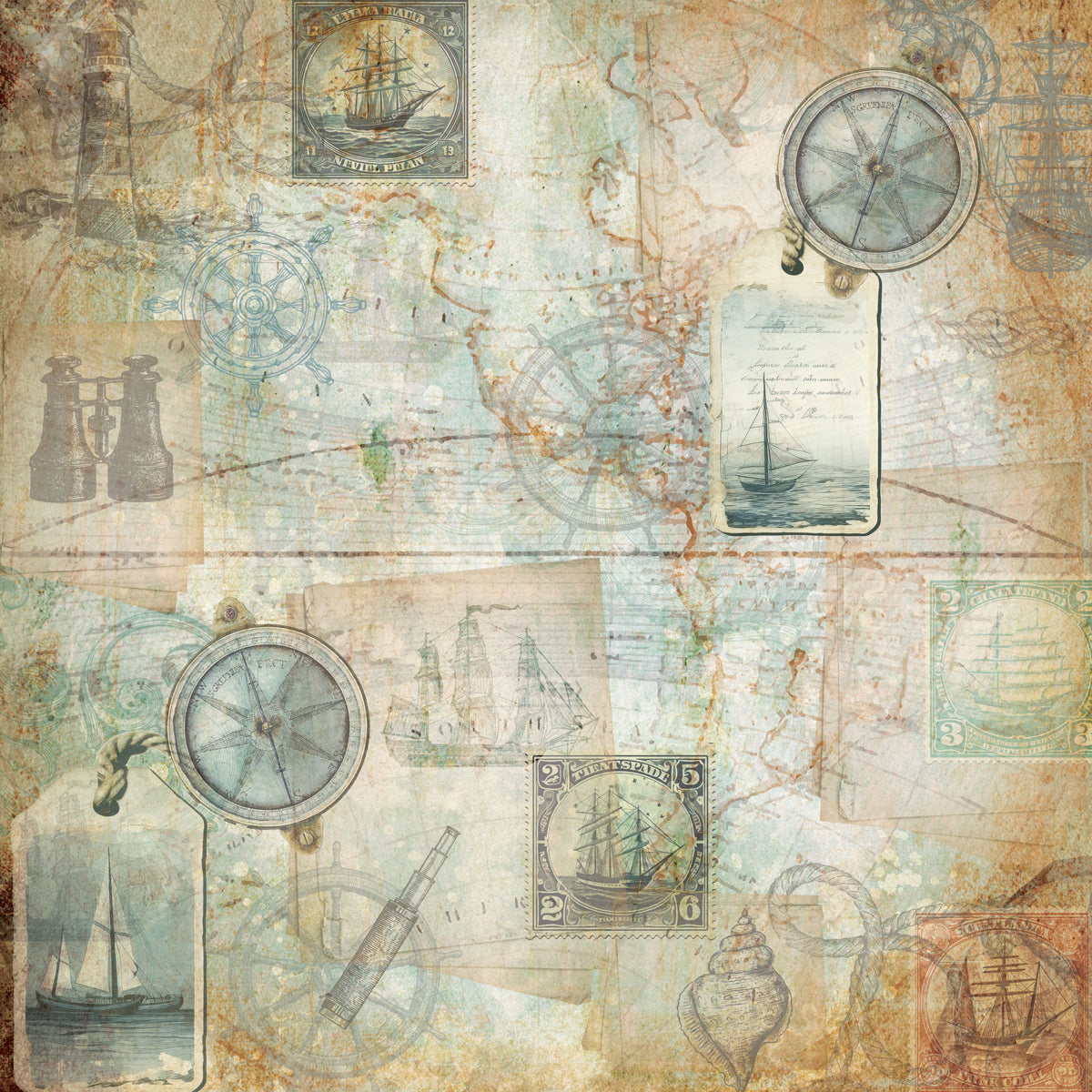 Crafters Companion 12” x 12” Paper Pad - Vintage Scrapbook